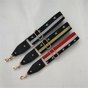 Adjustable wide replacement bag straps with star patterns in three stylish color variations