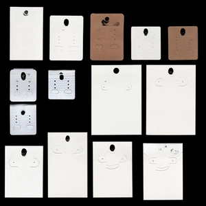 Detailed display of jewelry display cards for earrings with multiple hanging holes
