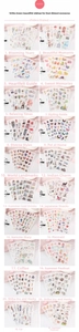 Detailed grid display of twenty unique cute cartoon washi sticker sets for journaling