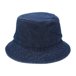 Bob en jean bleu foncé délavé à large bord pour hommes et femmes de style décontracté