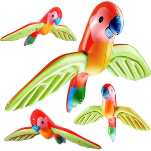 Inflatable colorful parrot toys made of durable PVC for beach parties and pool events