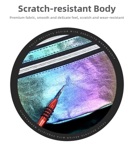 Macro shot of laser gradient leather surface showing scratch-resistant fabric detail