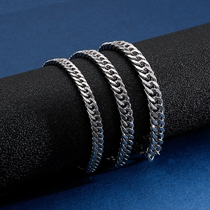 Edelstahl Curb Kette Armband Poliertes Cuban Link Streetwear Hip Hop Schmuck Für Männer