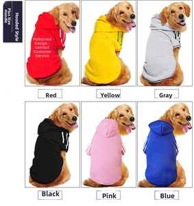 Classic pet hoodie for large dogs and cats in six colors with triple stripe sleeve detail