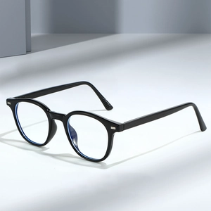 Retro Runde Blaulichtfilter Brille TR90 Rahmen Optische Brille Anti Augenermüdung Leichtgewicht Für Damen Herren