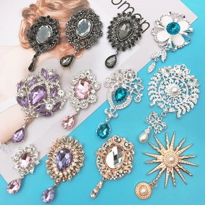 Vintage DIY Charms Pendants Alloy Rhinestone Artificial Pearl Flower Sun Heart Waterdrop Shapes Jewelry Making Phone Case Decoration