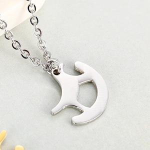 Fashionable stainless steel rocking chair pendant necklace with minimalist silver chain