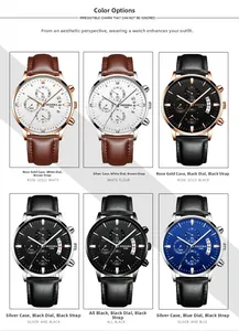 Chronographes multifonctions pour hommes avec date et boucle déployante en acier