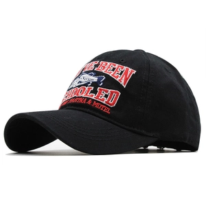 Baseball Cap Textured Fish Embroidery Cotton Adjustable Sun Hat Casual Sporty Outdoor Headwear For Men And Women
