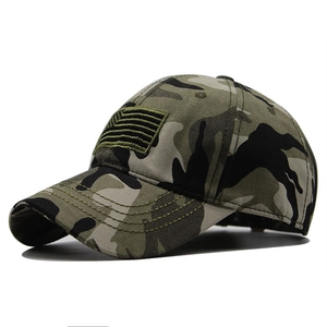 Casquette De Baseball Tactique Coton Camouflage Chapeau De Pêche Extérieur Broderie Drapeau Américain Réglable