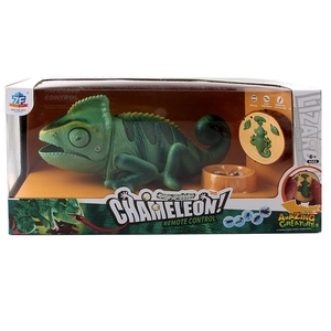 Infrared remote control chameleon toy with rotating movement and colorful lights for kids