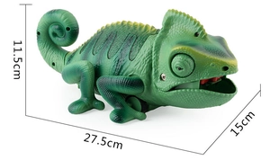 Detailed dimensions of the remote control chameleon toy measuring 27.5cm by 11.5cm
