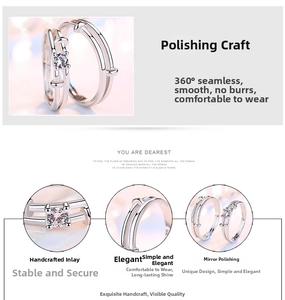 Detail showing handcrafted inlay and mirror polished silver ring with cubic zirconia