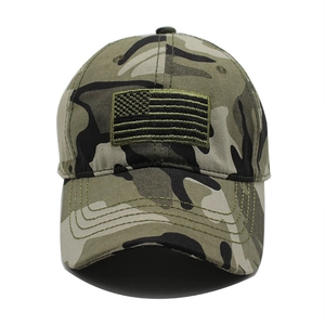 Casquette de baseball camouflage tactique avec patch drapeau vert pour extérieur