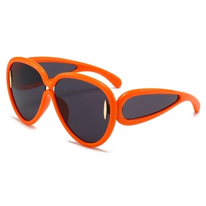 Lunettes De Soleil Oversize Monture PC Verres PC Protection UV Visière Latérale Future Punk Mode Hommes Femmes Tendance