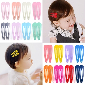 Colorful 5cm snap hair clips for toddlers featuring a vibrant candy color palette