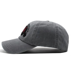 Casquette de baseball gris foncé délavé avec broderie National Park et style vintage