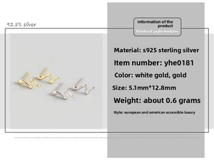 Detailed specs of S925 sterling silver snake earrings with gold and silver finishes