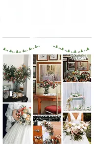 Detailed view of high-quality silk peony bouquets and floral wedding arch arrangements