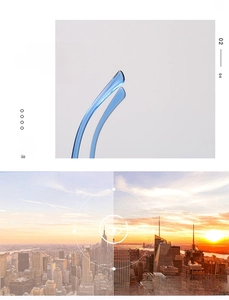 Detail of ergonomic curved temples and high-definition anti-slip lens on blue sunglasses