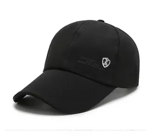 Detail of high-density cotton baseball cap featuring genuine sports logo embroidery