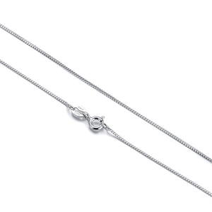 Italian S925 sterling silver curb chain necklace for men and women with spring clasp