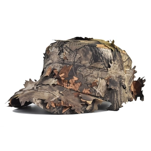 3D Leafy Camouflage Hunting Hat Outdoor Bionic Camo Baseball Cap Military Tactical Sun Protection Hat For Men Fishing