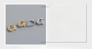 Detailed specs of S925 sterling silver cross hoop earrings with size measurements