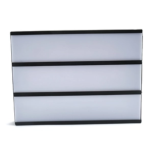 Creative A4 black LED letter light box with white panel and three horizontal rails