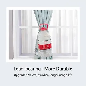 Strong load-bearing cactus print curtain tieback with upgrade hook and loop fastener