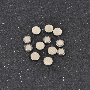 Macro view of SR626SW silver oxide button cell batteries for business men's watches