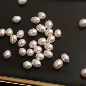 7.5-8mm natural freshwater rice pearls with high luster for DIY jewelry making