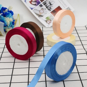 1.5cm width satin ribbons in various colors for gift wrapping and wedding decoration