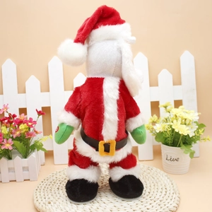 Musical electric twerking Santa Claus plush toy for Christmas party desk decoration
