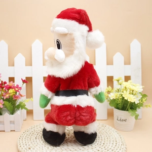 Musical electric twerking Santa Claus plush toy for festive party table decoration