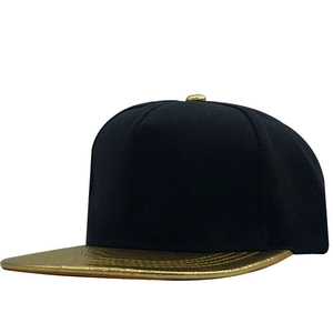 Hip Hop Flat Brim Baseball Cap Cotton Snake Skin Texture PU Leather Metallic Snapback Hat For Men Women Streetwear