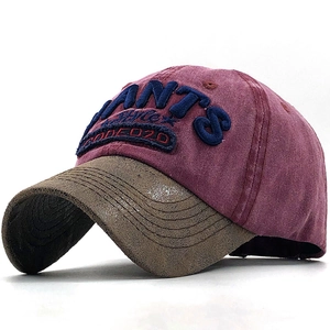 Vintage Baseball Cap Washed Cotton 3D Embroidery Distressed Sun Protection Adjustable Outdoor Streetwear For Men Women