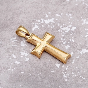 Polished golden Egyptian Ankh cross pendant made of high-quality stainless steel