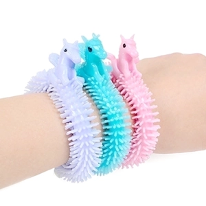 Unicorn sensory stress relief bracelet in TPR soft rubber for kids and adults