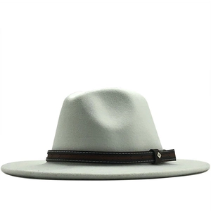 Cashmere Fedora Hat Wide Brim Flat Top Jazz Hat For Women Men Vintage Style With Decorative Belt Buckle Travel Headwear