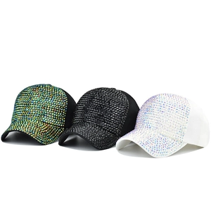 Funkelnde Strass-Baseballkappen in verschiedenen Farben für Damen Modeaccessoires