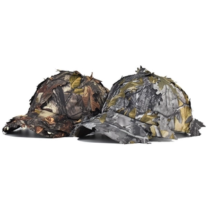 Tactical camouflage baseball hats with 3D leaf design for outdoor hunting and military use