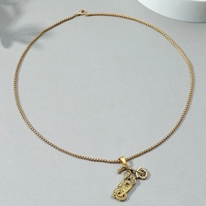 Motorcycle Pendant Necklace Stainless Steel And Alloy Vintage Punk Hip Hop Style Jewelry For Men