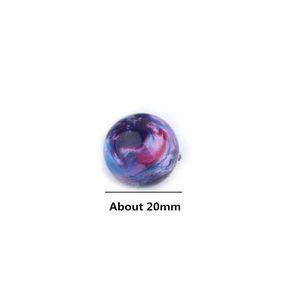 20mm resin galaxy sphere pendant with blue and purple nebula swirls for jewelry DIY