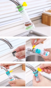 Step-by-step installation guide for rotating faucet water filter with mineral balls
