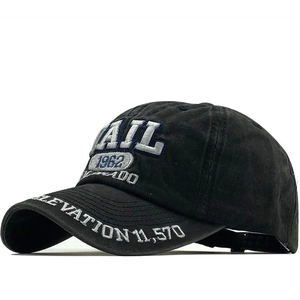 Washed Cotton Canvas Baseball Cap Retro Distressed Letter Embroidery 1962 Colorado Sun Protection Adjustable For Men Women