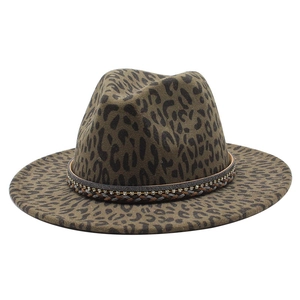 Cappello Fedora In Feltro Di Lana Maculato Tesa Larga Cappello Jazz Con Fascia Intrecciata Di Strass Stile Retro Per Adulti