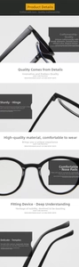 Detail view of durable metal hinges and comfortable nose pads on black round kids glasses