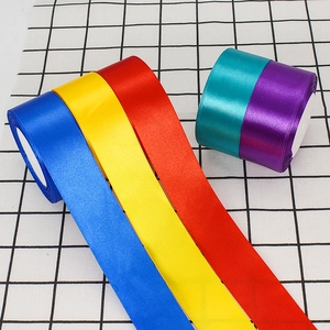 Polished 4cm satin ribbons for gift wrapping and wedding bouquets in multiple vibrant colors
