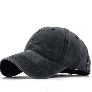 Retro Washed Cotton Baseball Cap Adjustable Solid Color Plain Dad Hat Sun Protection Outdoor Sports Unisex Vintage